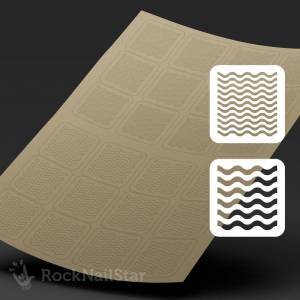 RocknailStar Трафарет большой, №9 Волны, цена 89 руб