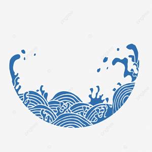 ручная роспись в китайском стиле синий морской узор воды PNG , декоративный, шаблон, Волна PNG картинки и пнг PSD рисунок для й загрузки