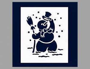 Трафарет для декорирования окон и зеркал НОВОГОДНИЙ ВОЛШЕБНИК-СНЕГОВИК, 21х30 см, Peha Magic RD-50460