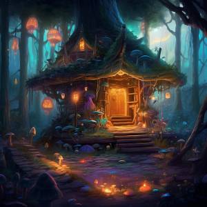 Сказочный дом лесного волшебника, расположенный в лесной чаще