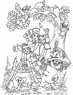 Раскраски Для детей волшебник изумрудного города