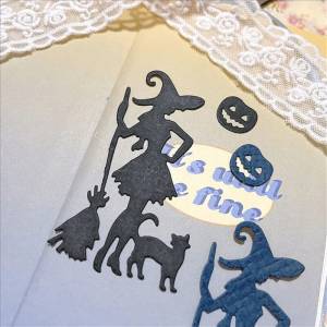 Металлическая резка дизельной волшебной девочки, цветочное украшение, скрапбукинг, бумажный нож, форма, лезвие, перфоратор, трафареты, волшебник на Хэллоуин