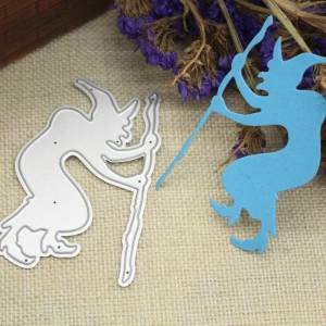 Счастливый Хэллоуин Волшебник Ведьма Вырубные штампы Металлический Трафарет DIY Скрапбукинг Альбом Бумажная Карта Тиснение Ремесленный Декор Художественная Высечка