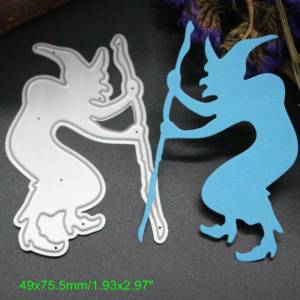 Счастливый Хэллоуин Волшебник Ведьма Вырубные штампы Металлический Трафарет DIY Скрапбукинг Альбом Бумажная Карта Тиснение Ремесленный Декор Художественная Высечка