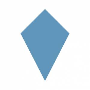 Символ элемента геометрической формы воздушного змея для дошкольного образования для детей, изучающих математику