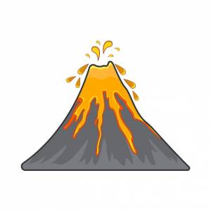 Иллюстрация вулкана