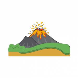 Иллюстрация вулкана