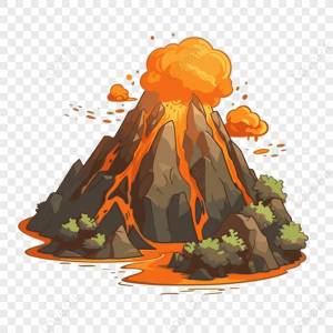 извержение вулкана вектор,вектор,мультфильм,вулкан изображение_Фото номер 380554382_EPS Формат изображения_ru