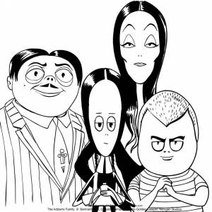 Раскраски Уэнсдей аддамс