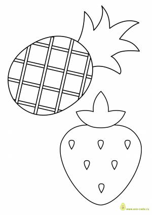 Трафареты фруктов и ягод для вырезания а4   и