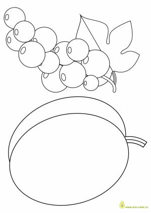 Трафареты фруктов и ягод для вырезания а4   и