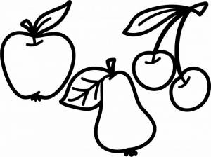 Трафареты Фрукты для раскрашивания песком