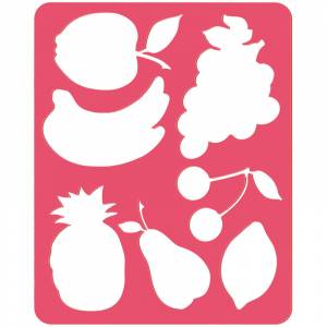 Трафарет раскраска Фрукты Стамм