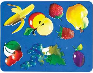 Трафарет раскраска-фрукты и ягоды