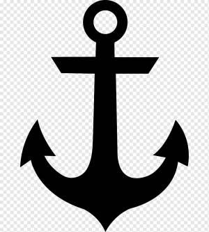 Трафарет Силуэт Якорь Рисунок, Силуэт, животные, силуэт, якорь png