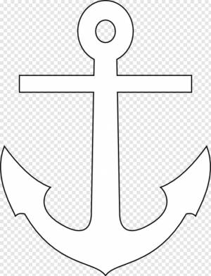 Якорь трафарет