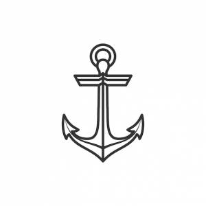 Векторный шаблон логотипа якоря