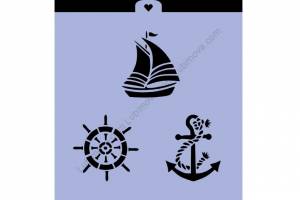 Трафарет Море 2