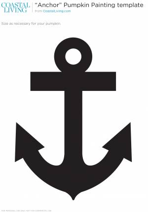 Якорь трафарет