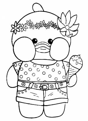 Утка лафан раскраска