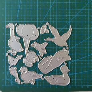 Металлические штампы для вырезания уток и лебедей, новые трафареты, «сделай сам», скрап-букинг, бумажные карточки, рукоделие, изготовление, крафтовое украшение 105*101 мм