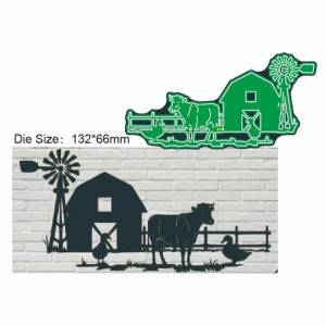 Новинка 2022 металлические Вырубные штампы форма для вырезания утки и крупного рогатого скота в дворе Скрапбукинг бумажный Нож Форма лезвие перфоратор трафареты
