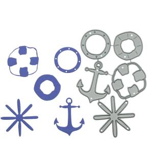Различные якоря плавательное кольцо шаблон металлические режущие штампы Скрапбукинг морские инструменты клип резка форма «сделай сам» Дневник Книга украшение
