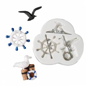 Формы в виде чайки, якоря, помадки, тортов, украшения, искусственные Инструменты для выпечки тортов, форма для мастики