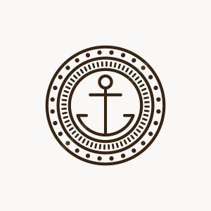 простой шаблон логотипа якоря с орнаментом круга PNG , символ, эмблема, якорь PNG картинки и пнг рисунок для й загрузки
