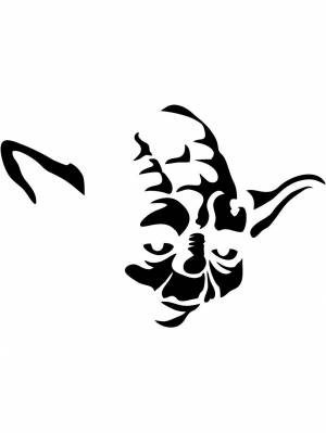 Трафареты Йода для вырезания из бумаги