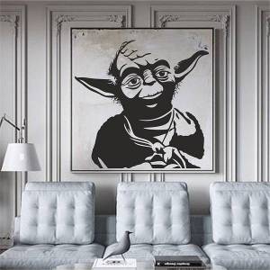 Трафарет для покраски Йода, одноразовый из самоклеящейся пленки 95 х 100 см