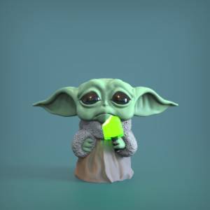 Бесплатный 3D файл Малыш Йода мини