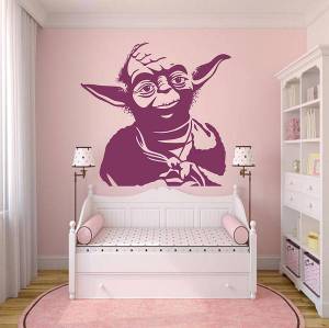 Трафарет для покраски Йода, одноразовый из самоклеящейся пленки 95 х 100 см