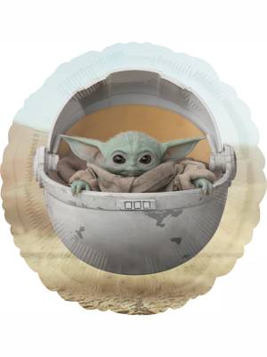 Воздушный шар фольгированный Anagram круглый, Звездные Войны, Малыш Йода, 46 см