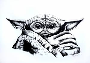 Baby Yoda, Рисунок