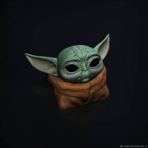3D модель кейкапа Baby Yoda в интернет-магазине на Ярмарке Мастеров