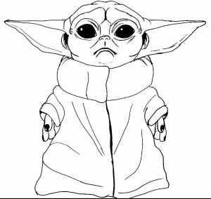 Раскраски Бэби йода