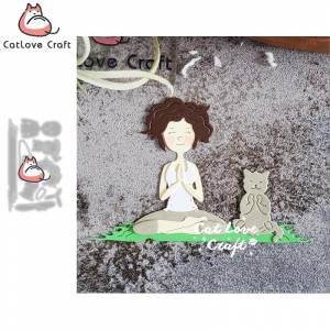 Металлические штампы Catlove Yoga Girl для скрапбукинга, искусственный трафарет, штампы для высечки, изготовление открыток, ремесло «сделай сам», тиснение, новые штампы для