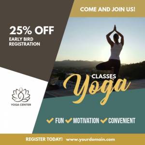 Шаблон Yoga Classes Video Flyer