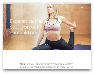 Yoga шаблон для студии йоги  для частного спортивного тренера