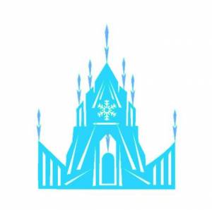 Замок снежной королевы трафарет