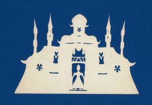 Замок снежной королевы трафарет