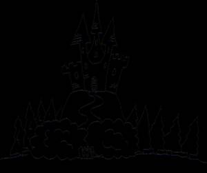 Замок снежной королевы трафарет