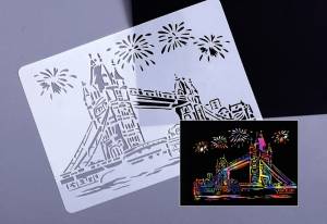 Трафарет с изображением известных зданий, ручная работа, газета, альбом для скрапбукинга, журнал «сделай сам», граффити, украшение, помадка, тиснение для торта