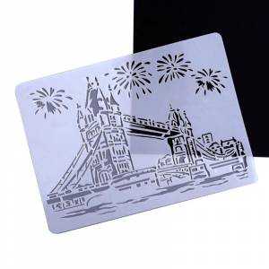 5X Лодка Башня Здание Живопись Трафареты для скрапбукинга DIY Шаблон для тиснения на стене