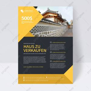 Простой и стильный современный буклет элитной недвижимости рисунок Шаблон для скачивания на Pngtree