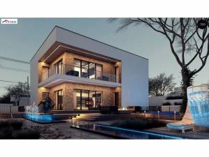 Проект Zx82 Современный дом для одной семьи простой формы Проекты домов и гаражей