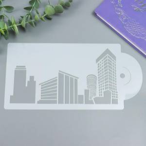 Трафарет пластик Город 26х13 см