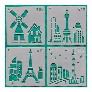 Трафареты для краски с изображением архитектуры, 1 шт