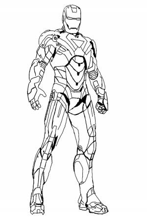 Железный человек рисунок раскраска